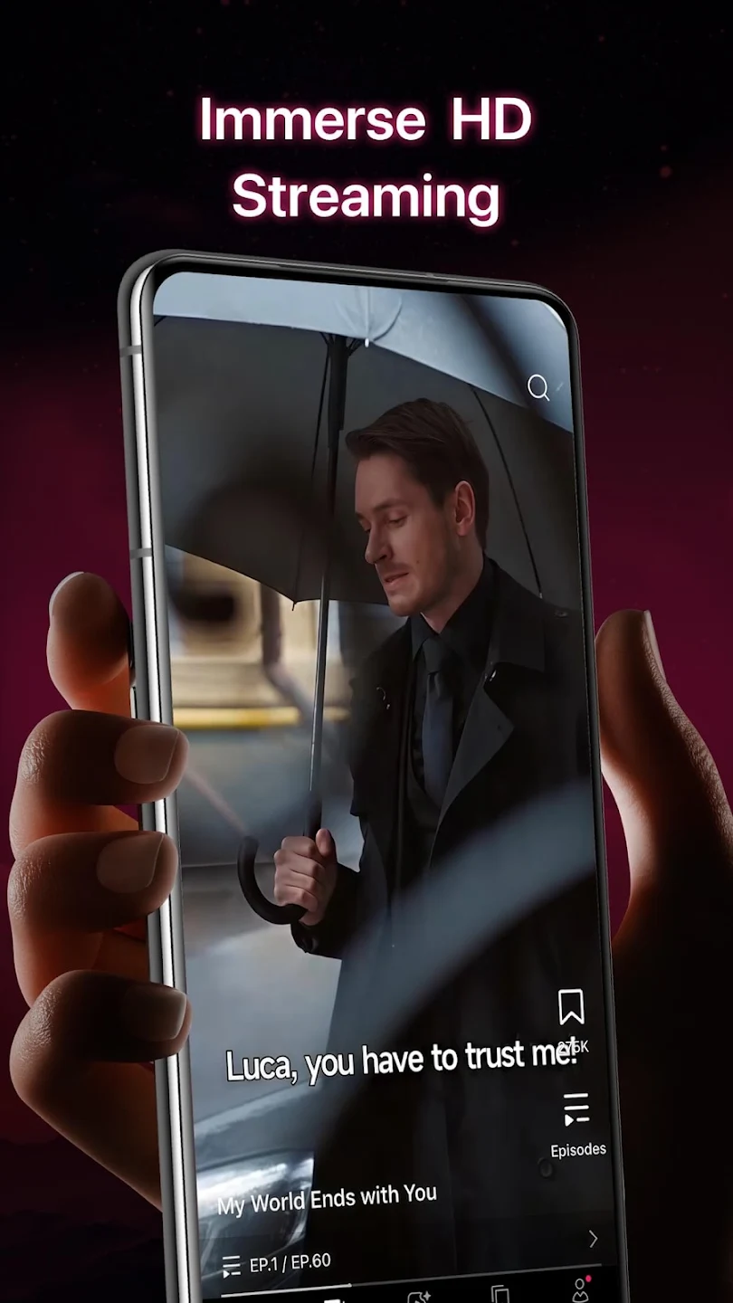 DramaBox promotional image demonstrating vertical video playback